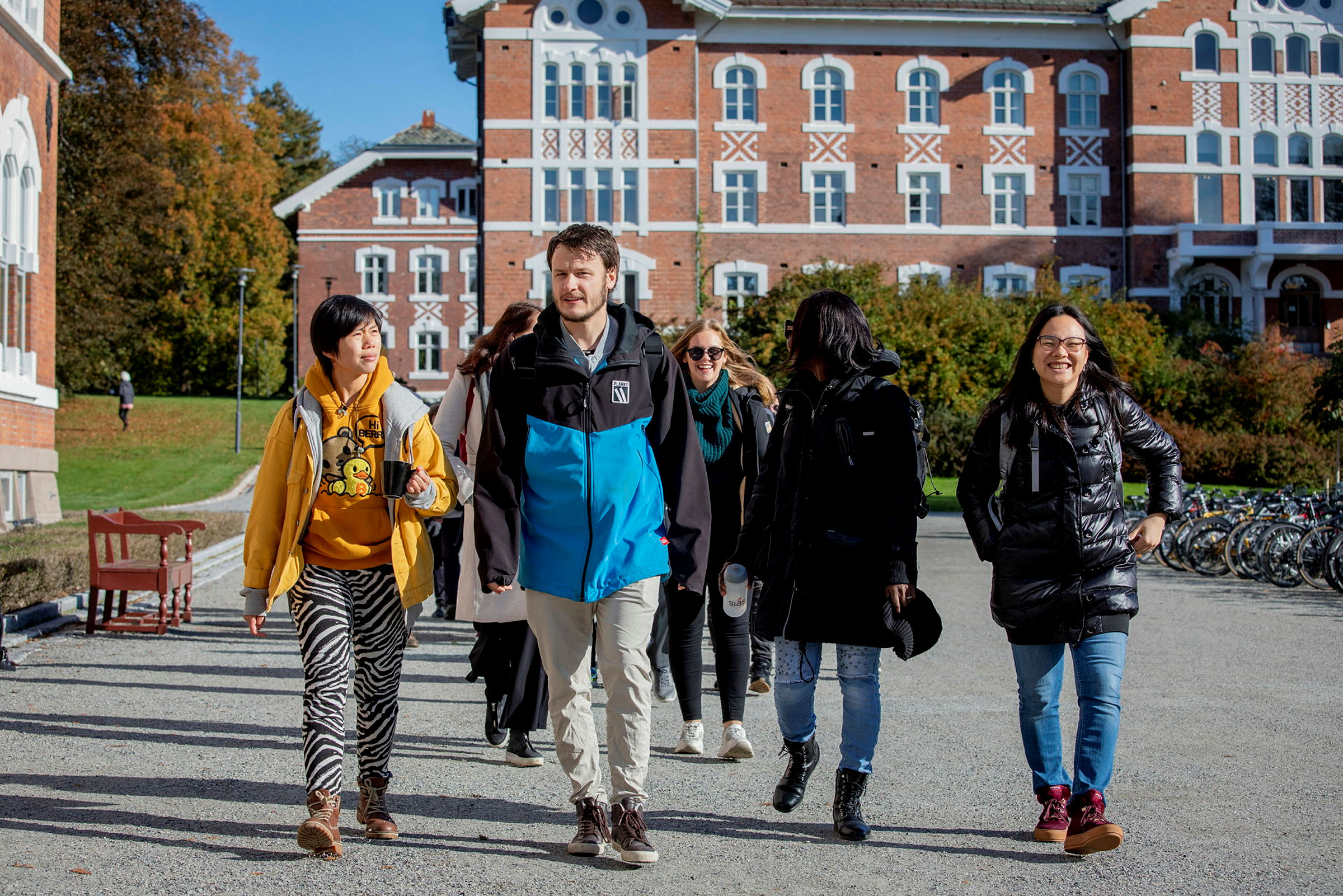 Internasjonale studenter fra Noragric på campus Ås NMBU
