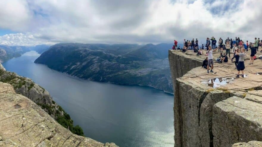 Pulpit Rock in Lysefjord in the Stavanger region of Norway.