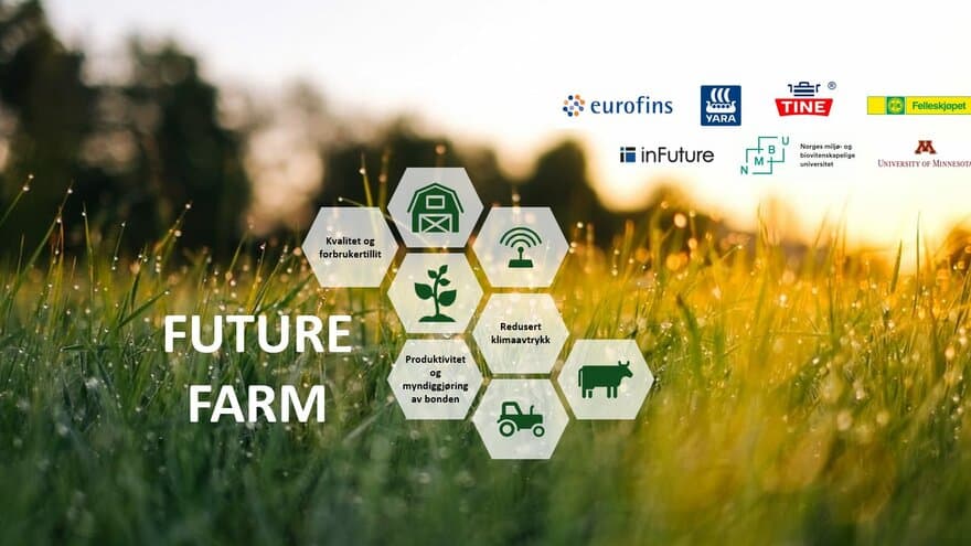 I forskningsprosjektet Future Farm samarbeider sentrale aktører i norsk landbruk, NMBU og University of Minnesota om å hjelpe bønder oppnå en mer miljøvennlig og effektiv matproduksjon.  