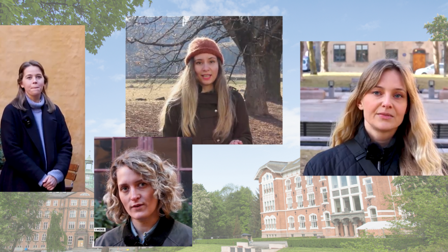 De nominerte til Statsbyggs studentkonkurranse 2021 er fra venstre Johanne Helvik, Elise Buan, Michelle Johansen og Una Sverdrup. 