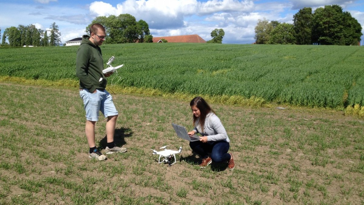 Smart landbruk med droner på NMBU.